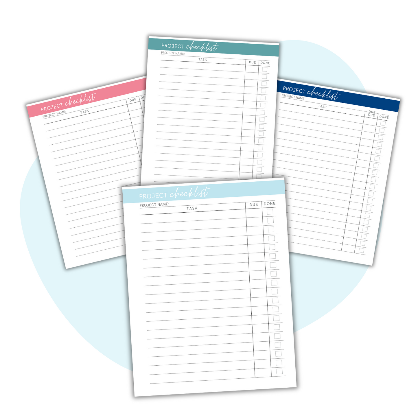 Project Checklist Printables