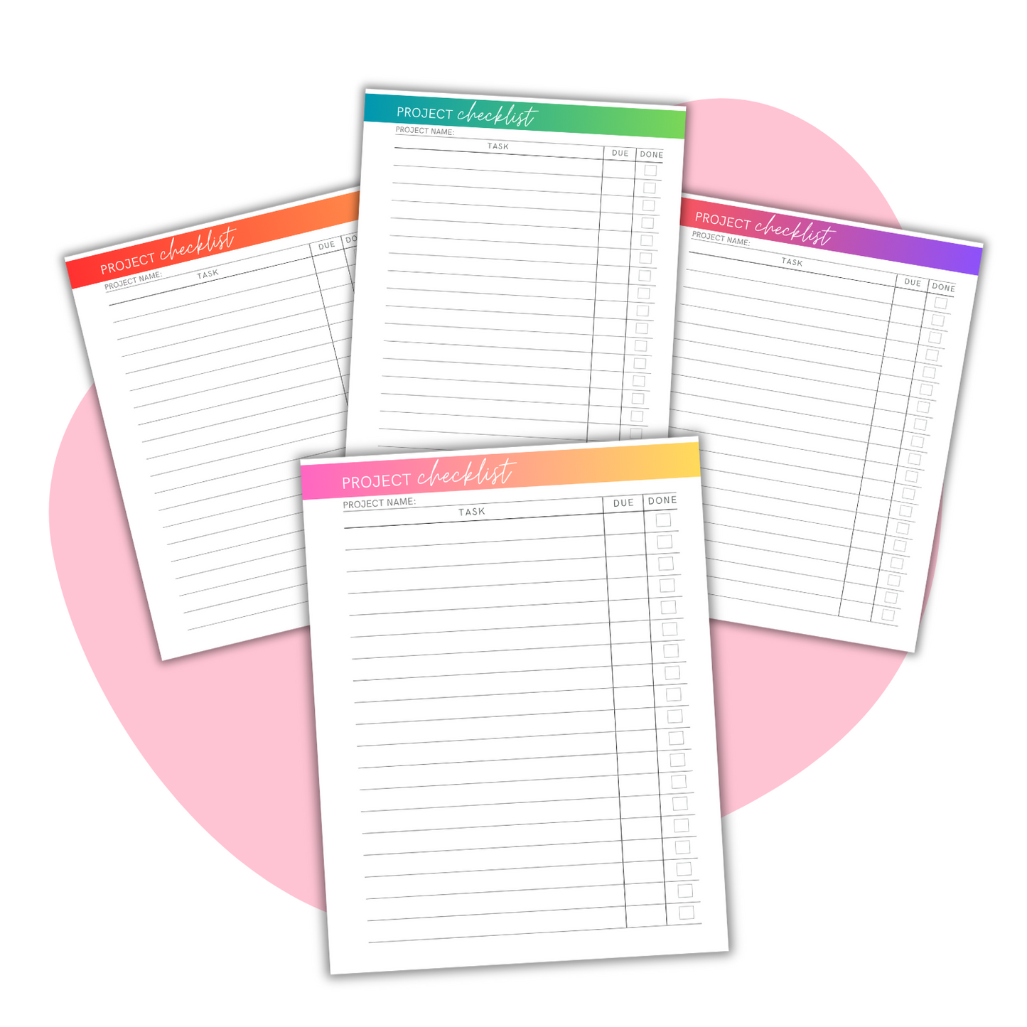 Project Checklist Printables