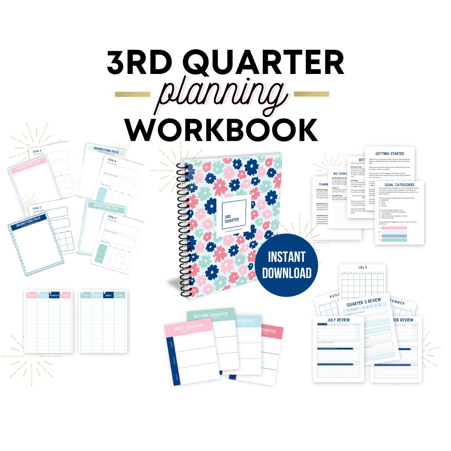 3rd quarter Quarterly Planning Workbook Mockup
