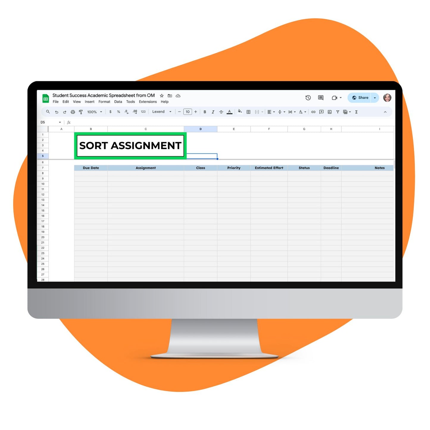 Student Success Academic Spreadsheet