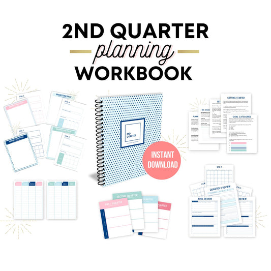2nd Quarter Quarterly Planning Workbook Mockup