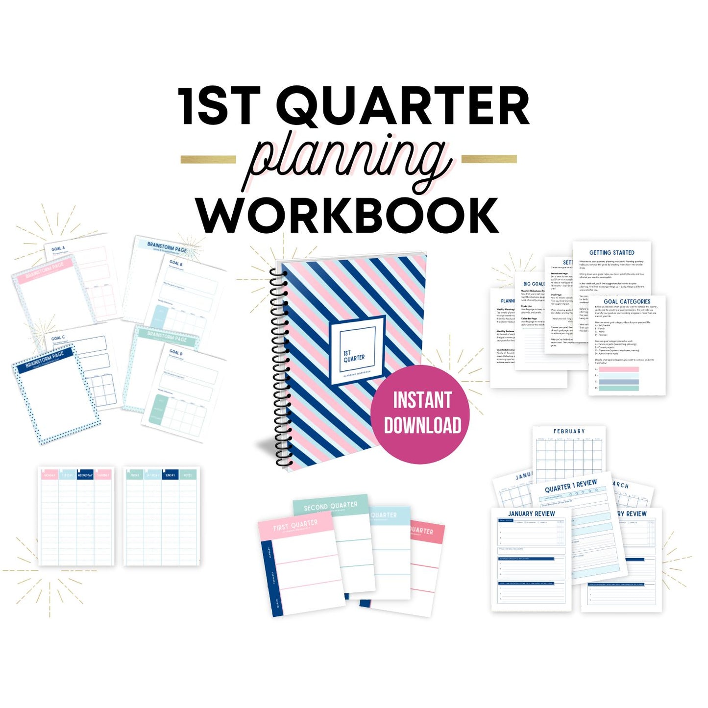 1st quarter Quarterly Planning Workbooks mockup
