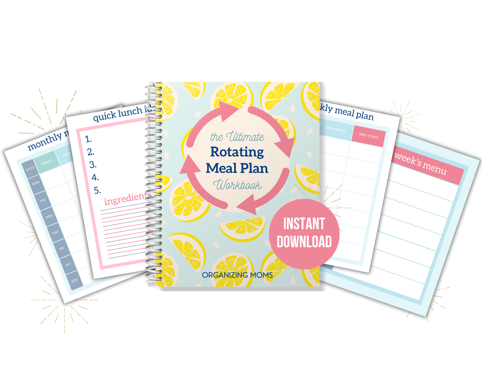The Ultimate Rotating Meal Plan Workbook mockup
