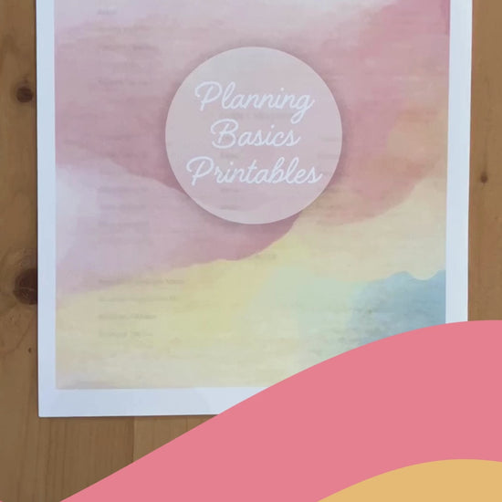 Video showing flipthrough of all pages included in the Planning Basics Printables set